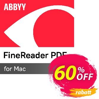 ABBYY FineReader PDF for Mac Coupon, discount 60% OFF ABBYY FineReader PDF for Mac, verified. Promotion: Marvelous discounts code of ABBYY FineReader PDF for Mac, tested & approved
