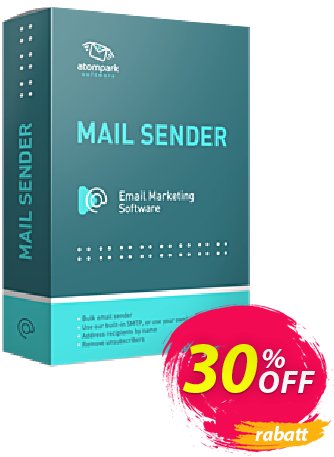 Atomic Mail Sender Coupon, discount 30% OFF Atomic Mail Sender, verified. Promotion: Staggering promotions code of Atomic Mail Sender, tested & approved