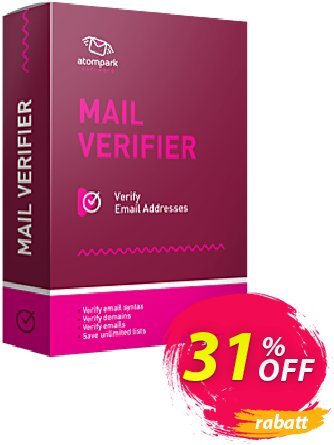 Atomic Mail Verifier discount coupon 30% OFF Atomic Mail Verifier, verified - Staggering promotions code of Atomic Mail Verifier, tested & approved