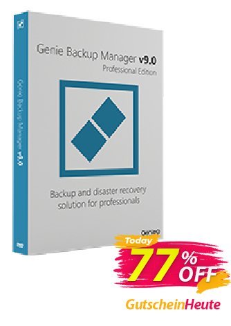 Genie Backup Manager PRO 9 Coupon, discount Genie Backup Manager Professional 9 Special sales code 2024. Promotion: wondrous promotions code of Genie Backup Manager Professional 9 2024