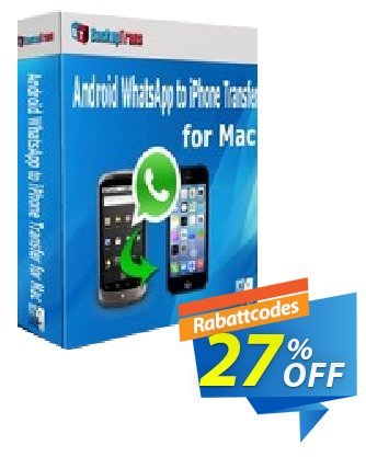 Backuptrans Android WhatsApp to iPhone Transfer for Mac discount coupon Backuptrans Android WhatsApp to iPhone Transfer for Mac (Personal Edition) awful promotions code 2024 - wondrous discounts code of Backuptrans Android WhatsApp to iPhone Transfer for Mac (Personal Edition) 2024