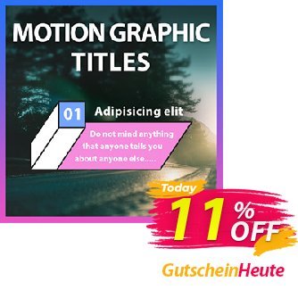 Motion Graphic Titles for PowerDirector Coupon, discount Motion Graphic Titles for PowerDirector Deal. Promotion: Motion Graphic Titles for PowerDirector Exclusive offer