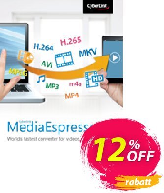 CyberLink MediaEspresso Coupon, discount 10% OFF CyberLink MediaEspresso Jan 2024. Promotion: Amazing discounts code of CyberLink MediaEspresso, tested in January 2024