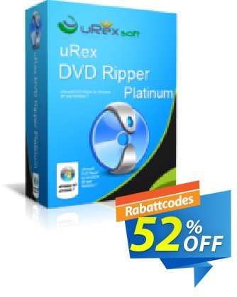 uRex DVD Ripper Platinum Coupon, discount 50% Off. Promotion: special discounts code of uRex DVD Ripper Platinum 2024