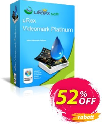 uRex Videomark Platinum Coupon, discount 50% Off. Promotion: staggering sales code of uRex Videomark Platinum 2024