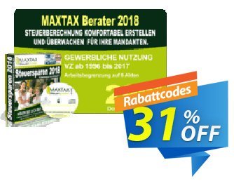 MAXTAX - Beraterversion 5 Akten Gutschein MAXTAX SPAR-ABO Aktion: impressive promo code of MAXTAX - Beraterversion 5 Akten 2024