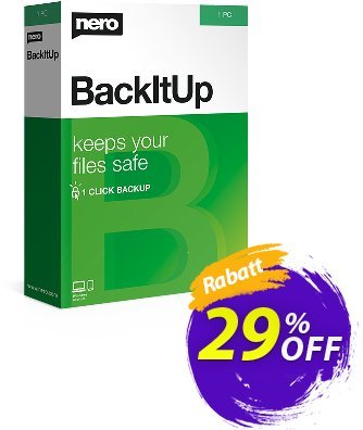 Nero BackItUp 2024 discount coupon 29% OFF Nero BackItUp 2024, verified - Staggering deals code of Nero BackItUp 2024, tested & approved