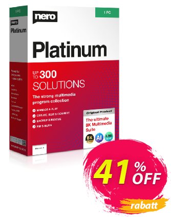 Nero Platinum Suite 2024 - 1-year License  Gutschein 40% OFF Nero Platinum Suite 2024 (1-year License), verified Aktion: Staggering deals code of Nero Platinum Suite 2024 (1-year License), tested & approved