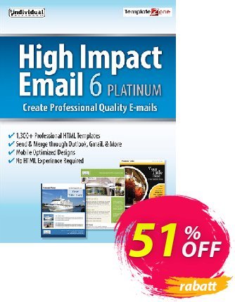 High Impact Email 6 Platinum Coupon, discount 40% OFF High Impact Email 6 Platinum, verified. Promotion: Amazing promo code of High Impact Email 6 Platinum, tested & approved
