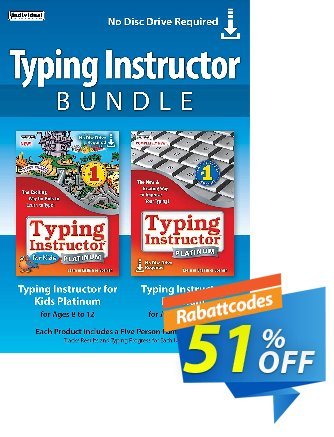 Typing Instructor Bundle: Typing Instructor for Kids Platinum & Typing Instructor Platinum discount coupon 30% OFF Typing Instructor Bundle, verified - Amazing promo code of Typing Instructor Bundle, tested & approved