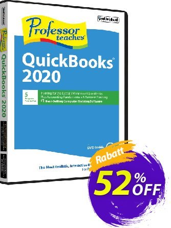 Professor Teaches QuickBooks 2020 Gutschein 40% OFF Professor Teaches QuickBooks 2024, verified Aktion: Amazing promo code of Professor Teaches QuickBooks 2020, tested & approved