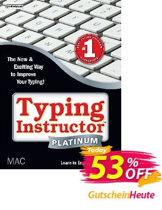 Typing Instructor Platinum for Mac Gutschein Black Friday & Cyber Monday Are Here! Aktion: stunning offer code of Typing Instructor Platinum - Mac 2024