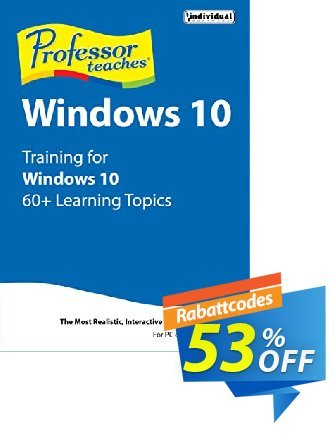 Professor Teaches Windows 10 Tutorial Set discount coupon 30% OFF Professor Teaches Windows 10, verified - Amazing promo code of Professor Teaches Windows 10, tested & approved