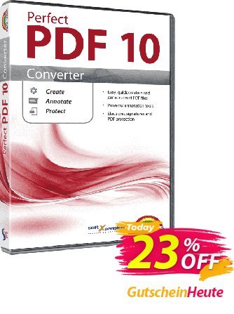 Perfect PDF 10 Converter - Family License  Gutschein Affiliate Promotion Aktion: best discounts code of Perfect PDF 10 Converter (Family) 2024