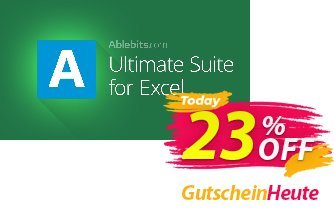 AbleBits Ultimate Suite 2018 for Excel - Terminal server edition Coupon, discount AbleBits.com Ultimate Suite 2024 for Excel, Terminal server edition awesome sales code 2024. Promotion: awesome sales code of AbleBits.com Ultimate Suite 2024 for Excel, Terminal server edition 2024