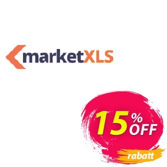 MarketXLS Pro Plus Annual Billing Gutschein 15% OFF MarketXLS Pro Plus Annual Billing, verified Aktion: Super discount code of MarketXLS Pro Plus Annual Billing, tested & approved