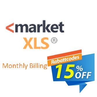 MarketXLS Pro Plus RT Monthly Billing Gutschein 15% OFF MarketXLS Pro Plus RT Monthly Billing, verified Aktion: Super discount code of MarketXLS Pro Plus RT Monthly Billing, tested & approved