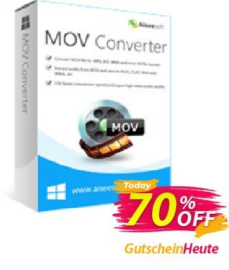 Aiseesoft MOV Converter Gutschein 40% Aiseesoft Aktion: 40% Off for All Products of Aiseesoft