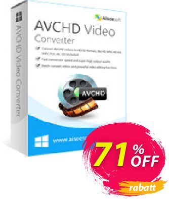 Aiseesoft AVCHD Video Converter discount coupon 70% OFF Aiseesoft AVCHD Video Converter Feb 2024 - Fearsome deals code of Aiseesoft AVCHD Video Converter, tested in February 2024