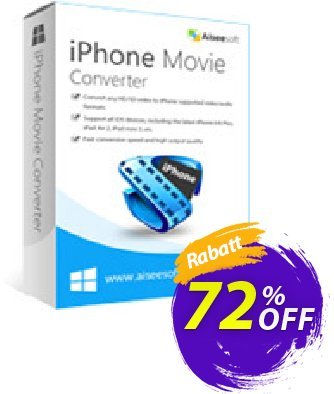 Aiseesoft iPhone Movie Converter discount coupon 40% Aiseesoft - 40% Off for All Products of Aiseesoft