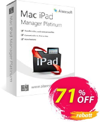 Aiseesoft Mac iPad Manager Platinum Gutschein 40% Aiseesoft Aktion: 