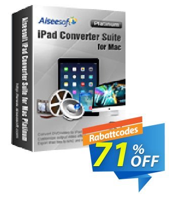 Aiseesoft iPad Converter Suite for Mac Platinum Gutschein Aiseesoft iPad Converter Suite for Mac Platinum hottest discount code 2024 Aktion: hottest discount code of Aiseesoft iPad Converter Suite for Mac Platinum 2024