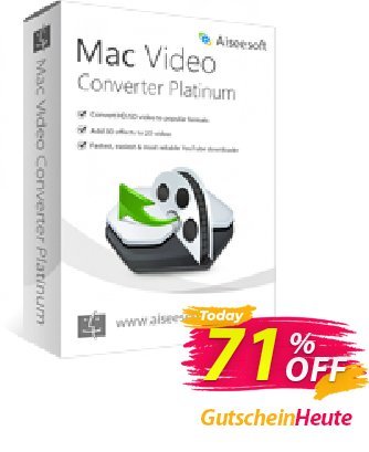 Aiseesoft Mac Video Converter Platinum discount coupon Aiseesoft Mac Video Converter Platinum stirring discount code 2024 - stirring discount code of Aiseesoft Mac Video Converter Platinum 2024