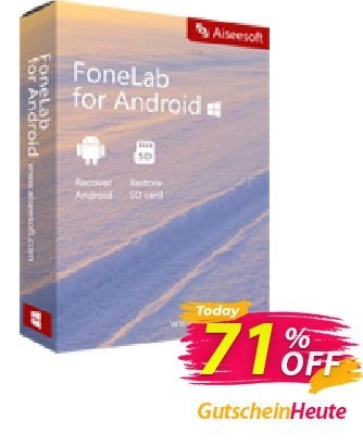 FoneLab Android Data RecoveryErmäßigung 50% Aiseesoft FoneLab for Android - Android Data Recovery