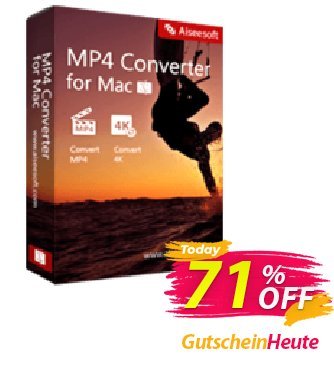Aiseesoft MP4 Converter for Mac discount coupon 40% Aiseesoft - 40% Off for All Products of Aiseesoft