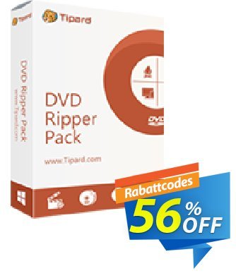 Tipard DVD Ripper Pack - 1 year  Gutschein 55% OFF Tipard DVD Ripper Pack (1 year), verified Aktion: Formidable discount code of Tipard DVD Ripper Pack (1 year), tested & approved