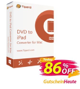 Tipard DVD to iPad Converter for Mac Gutschein Tipard DVD to iPad Converter for Mac big offer code 2024 Aktion: 50OFF Tipard
