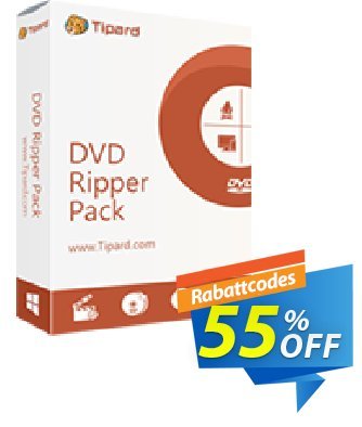 Tipard DVD Ripper Pack Lifetime Gutschein 55% OFF Tipard DVD Ripper Pack Lifetime License, verified Aktion: Formidable discount code of Tipard DVD Ripper Pack Lifetime License, tested & approved