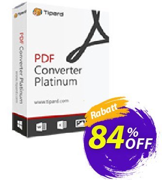 Tipard PDF Converter Platinum Lifetime Gutschein 84% OFF Tipard PDF Converter Platinum Lifetime, verified Aktion: Formidable discount code of Tipard PDF Converter Platinum Lifetime, tested & approved