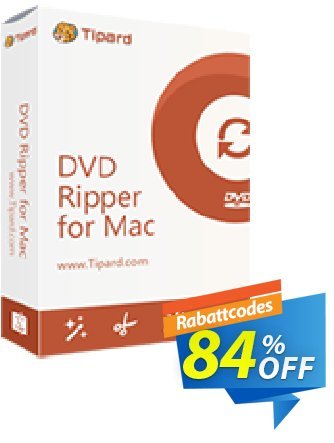 Tipard DVD Ripper for Mac Lifetime Coupon, discount Tipard DVD Ripper for Mac special discounts code 2024. Promotion: 50OFF Tipard