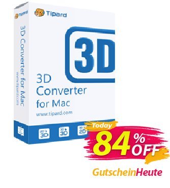 Tipard 3D Converter for Mac Gutschein Tipard 3D Converter for Mac amazing promotions code 2024 Aktion: 50OFF Tipard