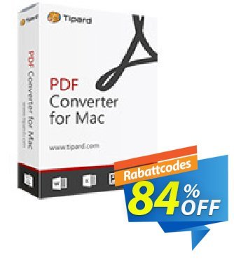 Tipard PDF Converter for Mac Lifetime discount coupon 84% OFF Tipard PDF Converter for Mac Lifetime, verified - Formidable discount code of Tipard PDF Converter for Mac Lifetime, tested & approved
