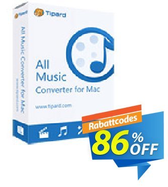 Tipard All Music Converter for Mac Lifetime Coupon, discount Tipard All Music Converter for Mac amazing offer code 2024. Promotion: 50OFF Tipard