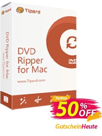 Tipard DVD Ripper for MAC - 1 month  Gutschein 50OFF Tipard Aktion: 50OFF Tipard