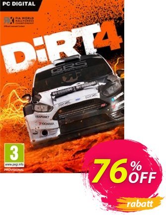 Dirt 4 PC Coupon, discount Dirt 4 PC Deal. Promotion: Dirt 4 PC Exclusive offer 