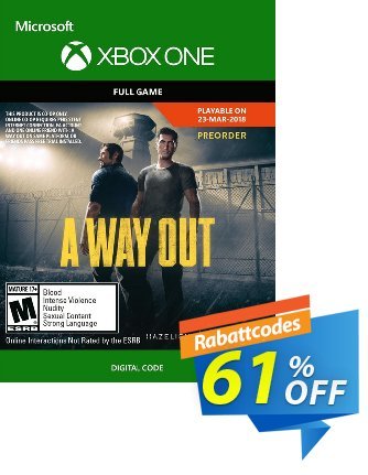 A Way Out Xbox One Coupon, discount A Way Out Xbox One Deal. Promotion: A Way Out Xbox One Exclusive offer 