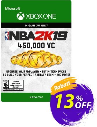 NBA 2K19: 450,000 VC Xbox One Gutschein NBA 2K19: 450,000 VC Xbox One Deal Aktion: NBA 2K19: 450,000 VC Xbox One Exclusive offer 