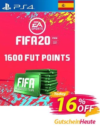 1600 FIFA 20 Ultimate Team Points PS4 (Spain) Coupon, discount 1600 FIFA 20 Ultimate Team Points PS4 (Spain) Deal. Promotion: 1600 FIFA 20 Ultimate Team Points PS4 (Spain) Exclusive offer 
