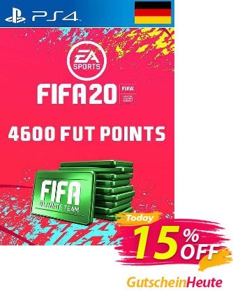 4600 FIFA 20 Ultimate Team Points PS4 (Germany) Coupon, discount 4600 FIFA 20 Ultimate Team Points PS4 (Germany) Deal. Promotion: 4600 FIFA 20 Ultimate Team Points PS4 (Germany) Exclusive offer 