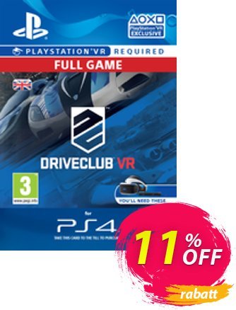 DriveClub VR PS4 Coupon, discount DriveClub VR PS4 Deal. Promotion: DriveClub VR PS4 Exclusive offer 
