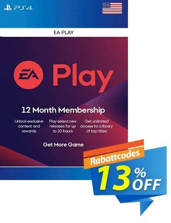 EA Access 12 Month PS4 (US) Coupon, discount EA Access 12 Month PS4 (US) Deal. Promotion: EA Access 12 Month PS4 (US) Exclusive offer 