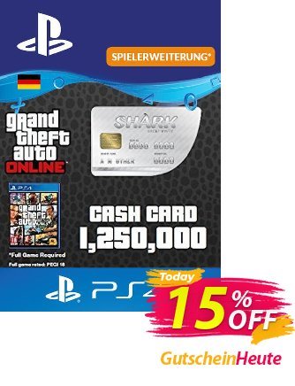 GTA Great White Shark Card PS4 - Germany  Gutschein GTA Great White Shark Card PS4 (Germany) Deal Aktion: GTA Great White Shark Card PS4 (Germany) Exclusive offer 