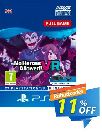 No Heroes Allowed VR PS4 Coupon, discount No Heroes Allowed VR PS4 Deal. Promotion: No Heroes Allowed VR PS4 Exclusive offer 