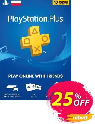 PlayStation Plus - 12 Month Subscription - Poland  Gutschein PlayStation Plus - 12 Month Subscription (Poland) Deal Aktion: PlayStation Plus - 12 Month Subscription (Poland) Exclusive offer 
