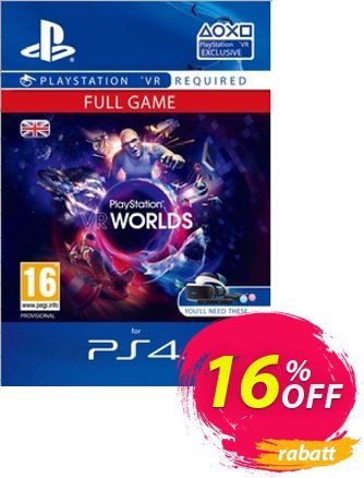 PlayStation VR Worlds PS4 Coupon, discount PlayStation VR Worlds PS4 Deal. Promotion: PlayStation VR Worlds PS4 Exclusive offer 