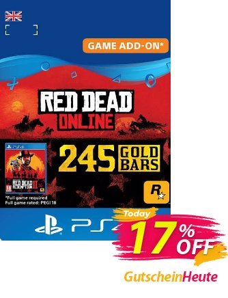 Red Dead Online: 245 Gold Bars PS4 (UK) discount coupon Red Dead Online: 245 Gold Bars PS4 (UK) Deal - Red Dead Online: 245 Gold Bars PS4 (UK) Exclusive offer 
